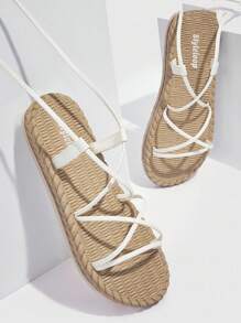 Styleloop Women's Flat Sandals, Bohemian Style Western Music Festival Party Beach Holiday Wear