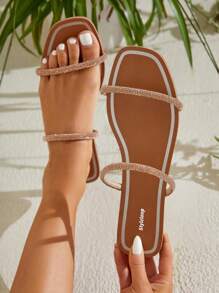 Styleloop Women's Flat Sandals, Bohemian Style Western Music Festival Party Outfit For Christmas