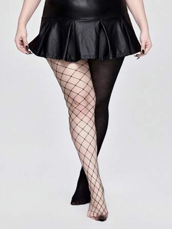 Grunge Punk 1 Stück hochelastische asymmetrische sexy Damen Strumpfhose/Leggings