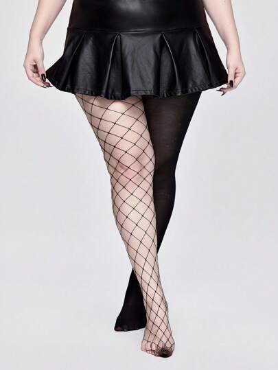 Grunge Punk 1pc High Elastic Asymmetrical Sexy Women Pantyhose/Tights/Leggings