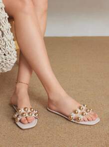 Styleloop Women's Flat Sandals, Vacation Style BOHO Outfit, American Retro Bohemian Western Music Festival Party Outfit