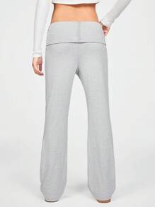 SHEIN Explorewe 青少年女孩高腰喇叭腿休闲运动紧身裤