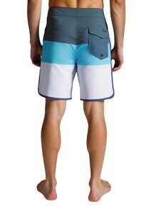 Quiksilver Surf Silk - Boardshort Men's Drawstring Colorblock Fashionable Casual Loose Beach Shorts, Summer - Grey - View 2