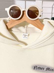 SHEIN 多件装连帽卫衣，带字母和图案印花，带口袋，休闲时尚，适合返校季 - 彩色 - 查看 4