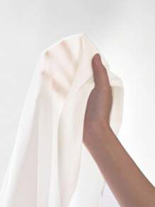 SHEIN PETITE Women's White Elegant And Refined Straight-Leg Office Pants All White Fall Cloth For Women - White - View 5