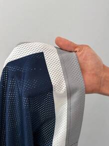 Coolane Women's Summer Fall Streetwear Back To School Game Day Sport Rave Festival Graphics Breathable Mesh Track Shorts - Blue - View 6