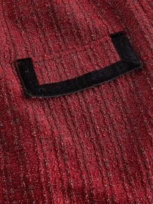 SHEIN MOD Red Loose Blazer Jacket And High Waisted Shorts Set, Back To School Outfit In Fall/Winter - Red - View 9