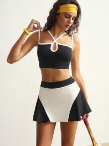 VARSITIE Reggiseno sportivo da yoga da tutti i giorni con design incrociato da donna