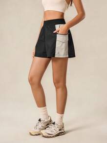 OutZeal Pantaloncini leggeri, resistenti all'acqua, in maglia con vita elastica, con tasche multiple, per escursioni e campeggio, adatti per le donne