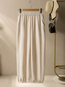 SHEIN Lacomfia 2件套花卉印花连帽上衣和裤子休闲运动套装