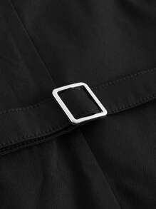 EASEVO Plus Size Men's Woven Suit Vest, Suitable For Summer