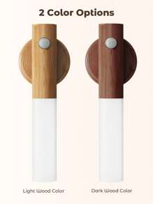 Teckwe 1 pezzo Luce notturna con sensore di movimento, lampada da parete magnetica, luce LED ricaricabile USB, luce adesiva senza fili per scale, pareti interne in legno, armadi, corridoi e scale