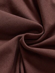 ROMWE Fairycore Elastic Fitted Cropped Drawstring Bow Tie Sunflower Embroidery Knit T-Shirt For Women - Coffee Brown - View 4