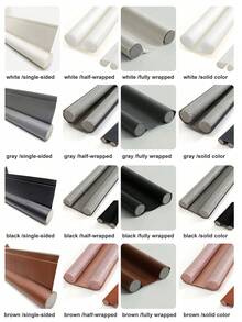 SHEIN 1件装93cm分段式灰色皮革门窗缝隙防尘防风密封条防蚊防噪音密封条家居小帮手 - 彩色 - 查看 3