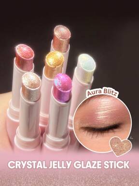 SHEGLAM Barra de sombra de ojos Crystal Jelly Glaze Stick-Aura Blitz multiusos, brillo brillante, larga duración, alto pigmento Brillos Marca Belleza Maquillaje Cosmético para Mujeres Niñas Perfecto para Otoño Invierno Ideal para Y2K Elegante Moda Adecuado para Cumpleaños Navidad Presente Fiesta Listo Mejor Color