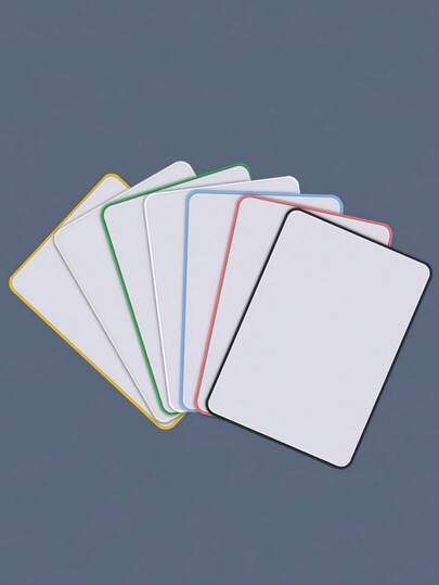 SHEIN 1 st whiteboardtavla raderbar skrivbar whiteboardtavla A4 för kontor, lämna ett meddelande, viktigt meddelande, spela in, 7-färgad kant, torrt suddgummi