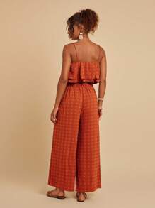 Travachic 圓點吊帶上衣&闊腿褲