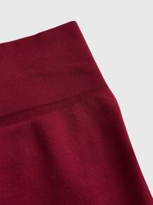 SHEIN Velisys Quần short thể thao co giãn liền mạch cạp cao màu trơn - Nhiều màu - Xem 4