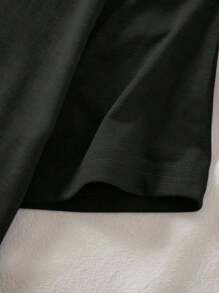 Manfinity Dauomo 男士T恤 酷老爹俱乐部衬衫、老爹礼物、老爹衬衫、趣味老爹圆领衫、老爹生日礼物、父亲节礼物、当下流行、时尚、美观的T恤、兄弟姐妹礼物 - 黑色 - 查看 3