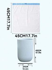 SHEIN 15/45/150 piezas Bolsas con cordón Trash - Bolsa sin odoro Trash, Bolsa, forros de lata, artículos de limpieza para cocina, baño, dormitorio, oficina, hotel, sala de estar, suministros de lavado, uso comercial, residuos domésticos