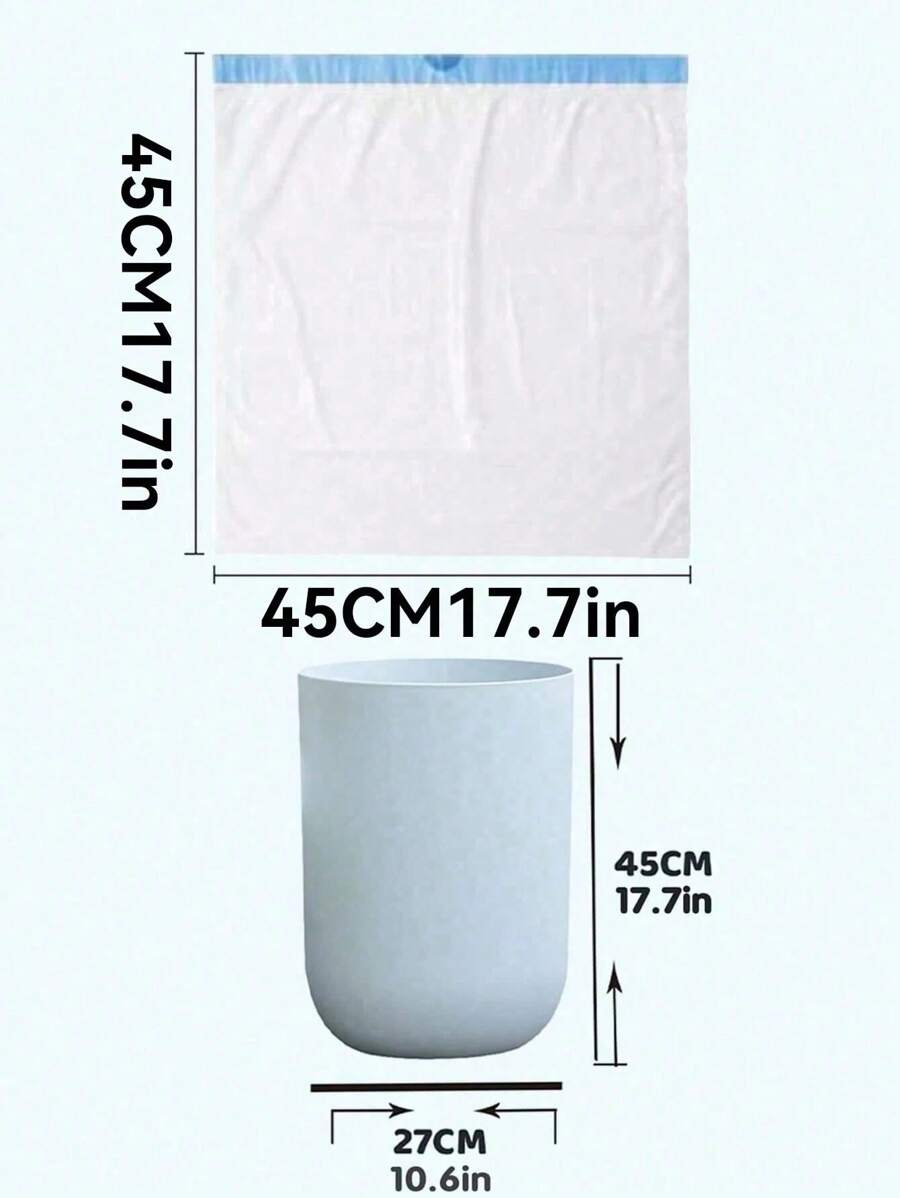 SHEIN 15/45/75/150 chiếc Túi đựng rác có dây rút – Túi đựng rác không mùi, Túi đựng rác dùng một lần, Túi lót thùng rác, Đồ dùng vệ sinh cho nhà bếp, phòng tắm, phòng ngủ, văn phòng, khách sạn, phòng khách, Đồ dùng vệ sinh, Sử dụng trong kinh doanh, Xử lý rác thải sinh hoạt - trắng - Xem 1