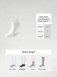 GLOWMODE 3 Pairs Arch Support Everyday Socks Gym - Multicolor - View 5