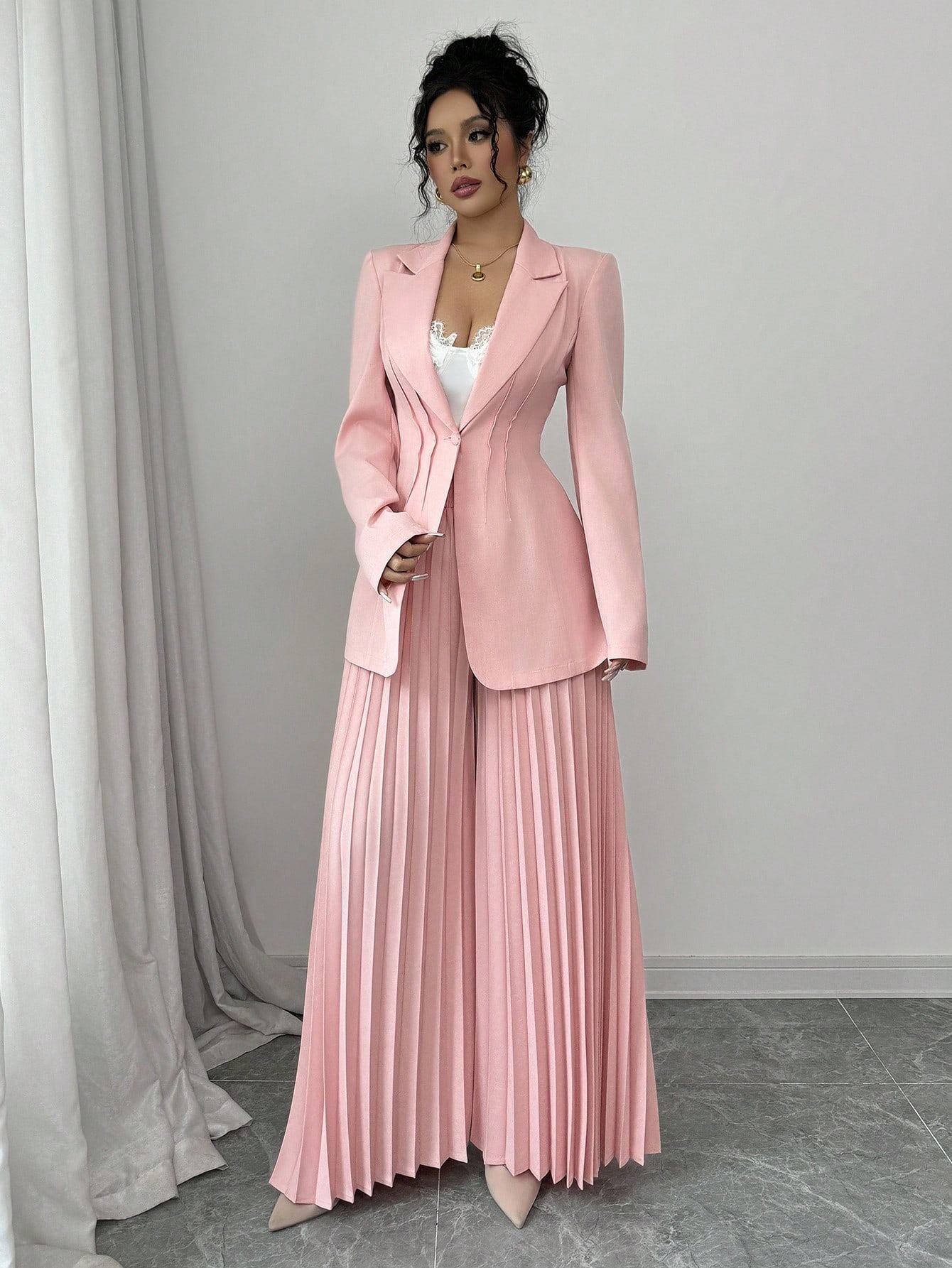 Elenzga بدلة نسائية أنيقة للأعمال مكونة من بليزر و...