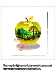 SHEIN 1 pièce Ornement de bureau en forme de pomme en acrylique 2D, illustration créative avec impression peinte. Petite décoration de bureau transparente, convient pour la maison et le bureau, décoration multifonctionnelle pour les fêtes et usage quotidien, parfait pour offrir à des amis et comme cadeau d'anniversaire ou de Pâques