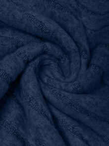 SHEIN CURVE+ Women's V-Neck Casual Loose Sweatshirt, Outerwear Top Fall Cloth For Women Winter Autumn - Blue - View 3