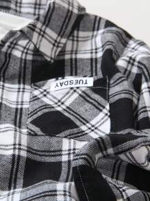 Genkimix Kids 2件套小男孩格子长袖衬衫和宽松洗水牛仔裤套装 - 彩色 - 查看 5