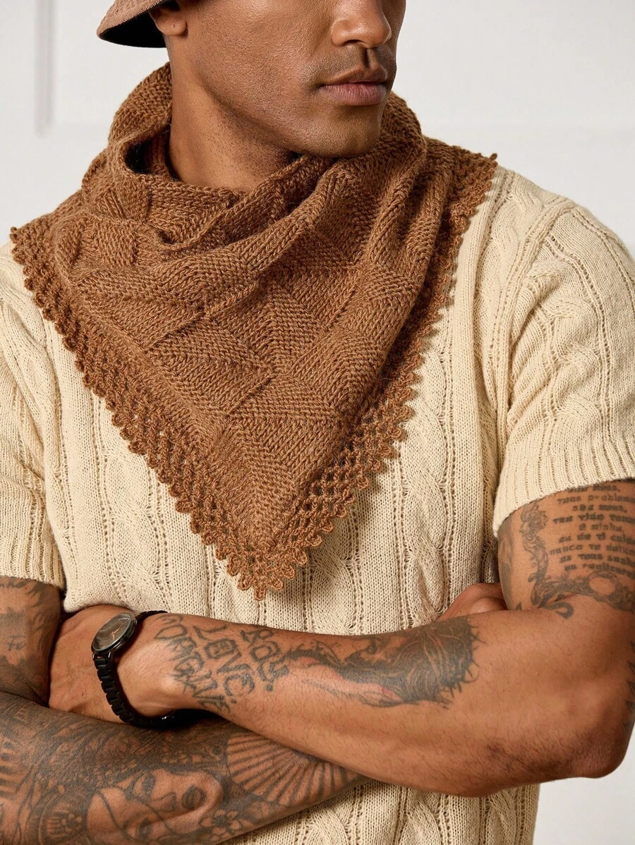 Manfinity CityGents Men's Casual Retro Knitted Triangular Neck Warmer