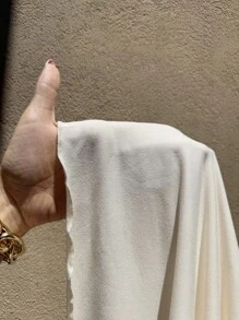 SHEIN Unity 2 件套单肩短款上衣和中长裙套装 - 杏色 - 查看 7