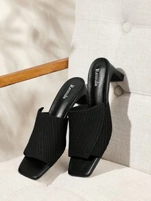 Ressula Women's Fashionable Comfortable High Heel Sandals - Black - View 2