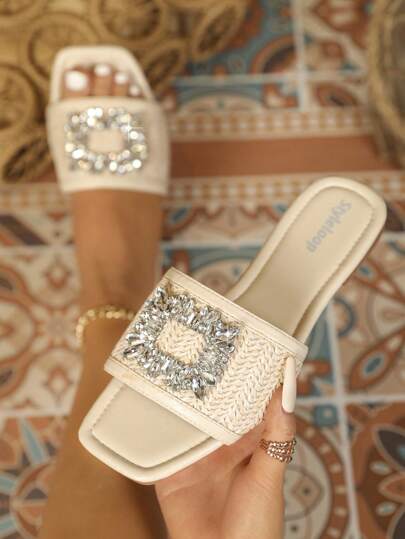 Styleloop Sandalias planas para mujer, estilo bohemio, retro americano, bohemio, festival de música western, atuendo de fiesta