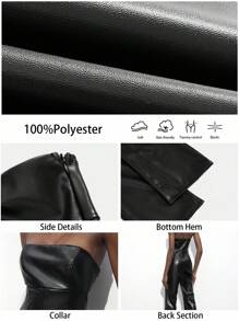 Maija 女式黑色抹胸设计百搭现代都市时尚别致黑色短款连体裤节日嬉皮士