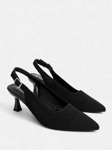 Giày cao gót đế xuồng màu đen thời trang nữ thoải mái - màu đen - Xem 2