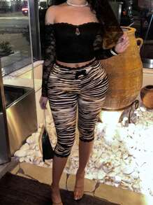 Women's Knitted Elastic Bowknot Front Decor Blouse, New Summer Design - Multicolor - View 1