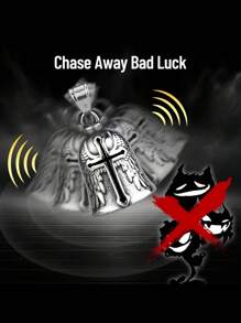 1 件复古 3D 设计摩托车守护铃铛复古翼形设计机车骑士好运护身符合金朋克风格恶魔陷阱铃铛男士母亲节鲜花，送给妈妈的个性化礼物，最后一分钟的礼物，母亲节创意，母亲节礼物，送给妈妈的手工卡片，50 美元以下最佳母亲节礼物 - 彩色 - 查看 6