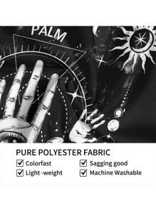 ROMWE Goth 1 tấm vải nền phong cách Graffiti Ins Style trang trí thảm (150*150), thích hợp để trang trí nhà cửa và treo tường hoặc làm nền tại các bữa tiệc lễ hội, tăng cường bầu không khí chung, trang trí nhà cửa, sân vườn - màu đen - Xem 5