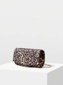 MOTF PREMIUM LEOPARD PRINT PU LEATHER CLUTCH BAG - Brown - View 3