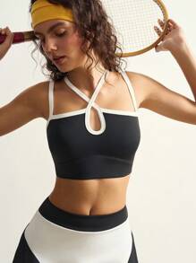 VARSITIE Reggiseno sportivo da yoga da tutti i giorni con design incrociato da donna