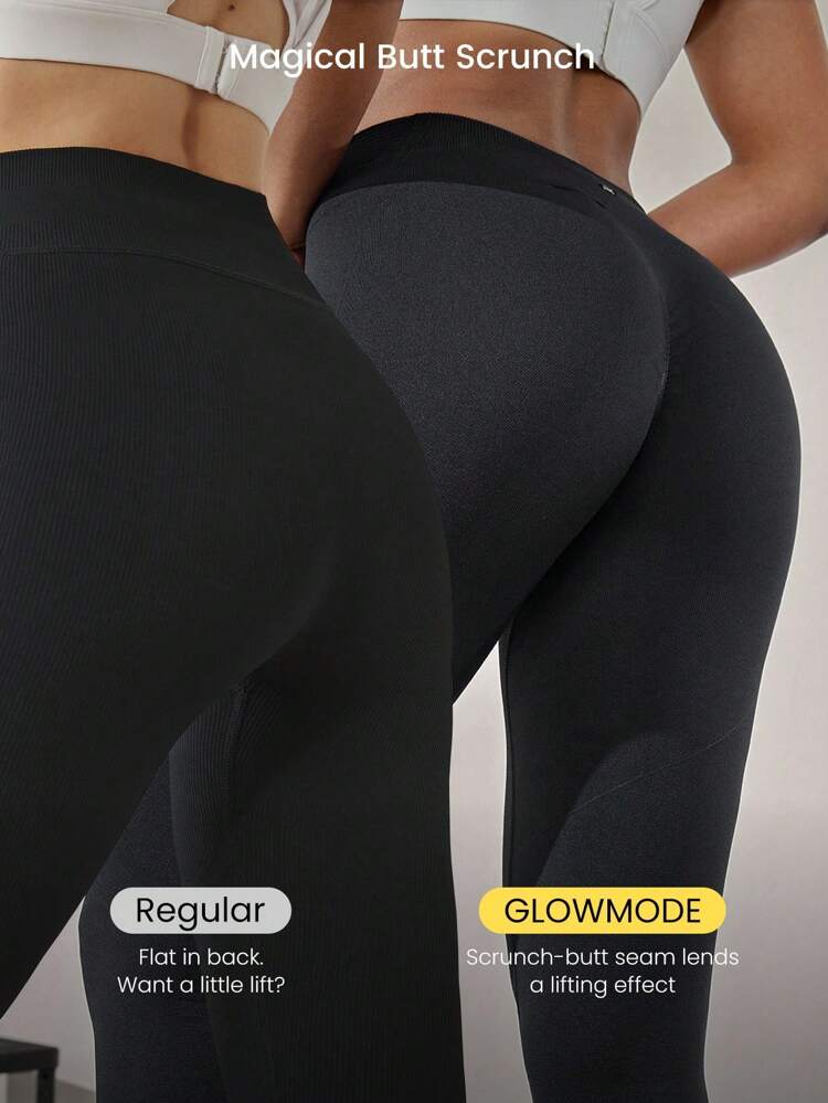 Leggings con costuras para control del abdomen, levantamiento de glúteos y moldeado de 24 pulgadas, de impacto medio, para entrenamiento, ejercicio, gimnasio y trotar