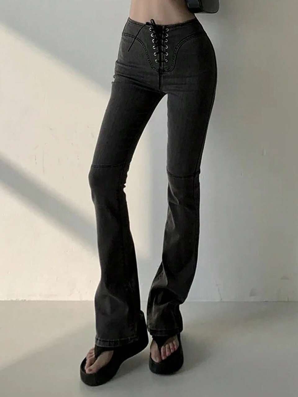 High Waist Bodycon Sexy Skinny Flare Leg Jeans For Women