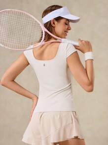 OutZeal Women Cool Touch Buttery Soft Slim-Fit Short Sleeve Sports Tee Tight T-Shirt Workout Tennis Gym Fall