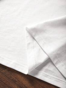 TaskSense Women's Casual Slogan Print Short Sleeve T-Shirt, Summer, Christmas - White - View 4