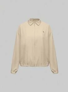 INAWLY Women's Cartoon Print Loose Casual Jacket, Spring Autumn Fall Cloth For Women - Khaki - View 1