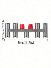 SHEIN Oszczędzający miejsce uchwyt ścienny na głowicę odkurzacza – łatwy montaż, wytrzymały plastikowy organizer z haczykami użytkowymi, haczyki użytkowe