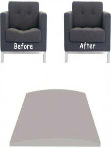 1 件套 45D 沙发垫，支撑下垂坐垫，20 英寸 x 20 英寸沙发家具座垫下垂修复，弧形 45 D 高密度泡沫，适用于椅子沙发 - 黑色 - 查看 12