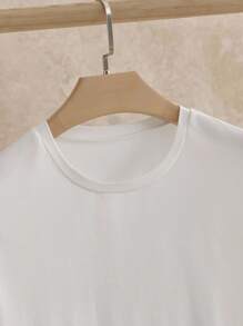 Manfinity NXTstreet Áo thun nam tay ngắn họa tiết Peace mặc thường ngày - trắng - Xem 4