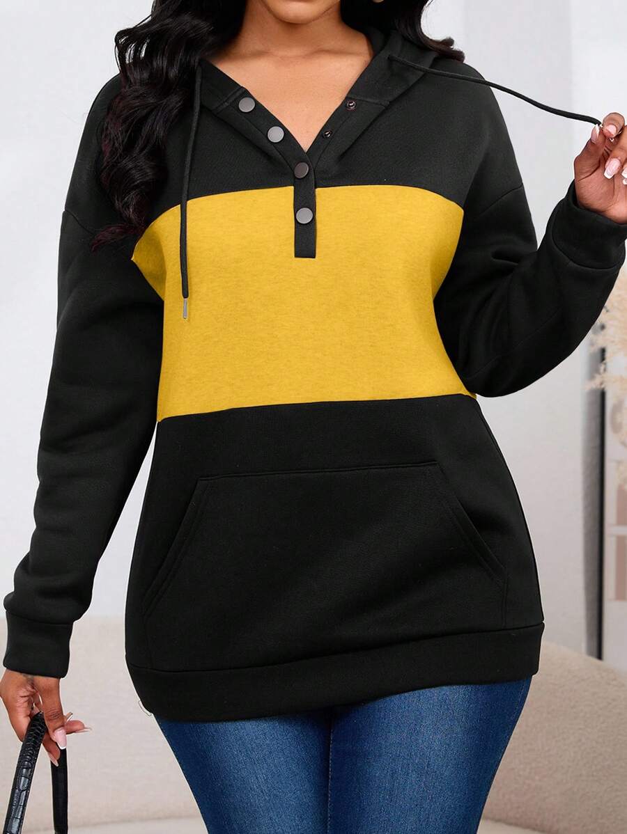 INAWLY Women's Colorblock Drawstring Hoodie,Long Sleeve Tops Graduation,Back To School Outfits,Graduation,Teacher Outfits For Women,Back To School Fall Cloth For Women - Multicolor - View 1